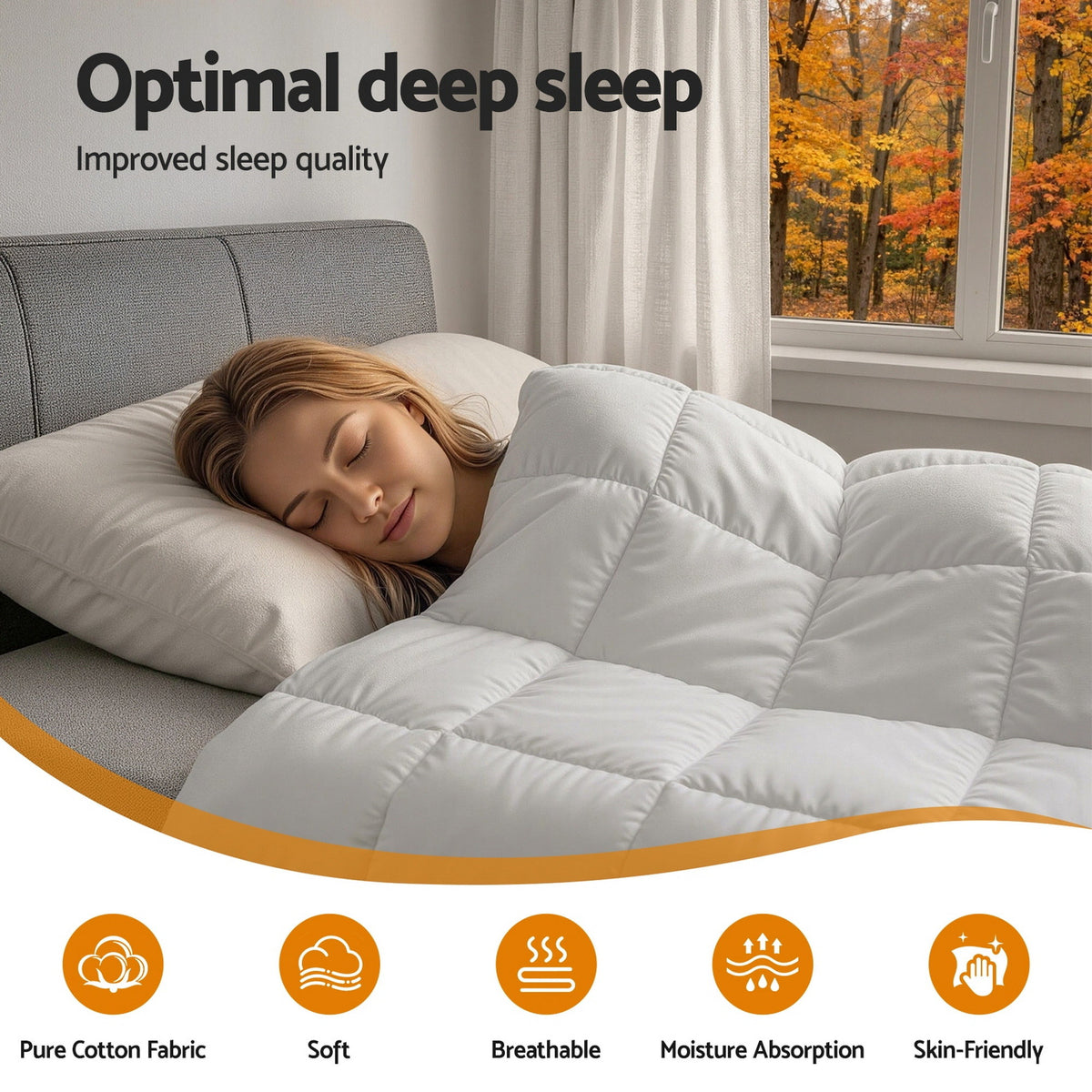 Giselle Bedding Wool Quilt 500GSM Thick King Winter Doona Baffle Box Construction 100% Wool Filling