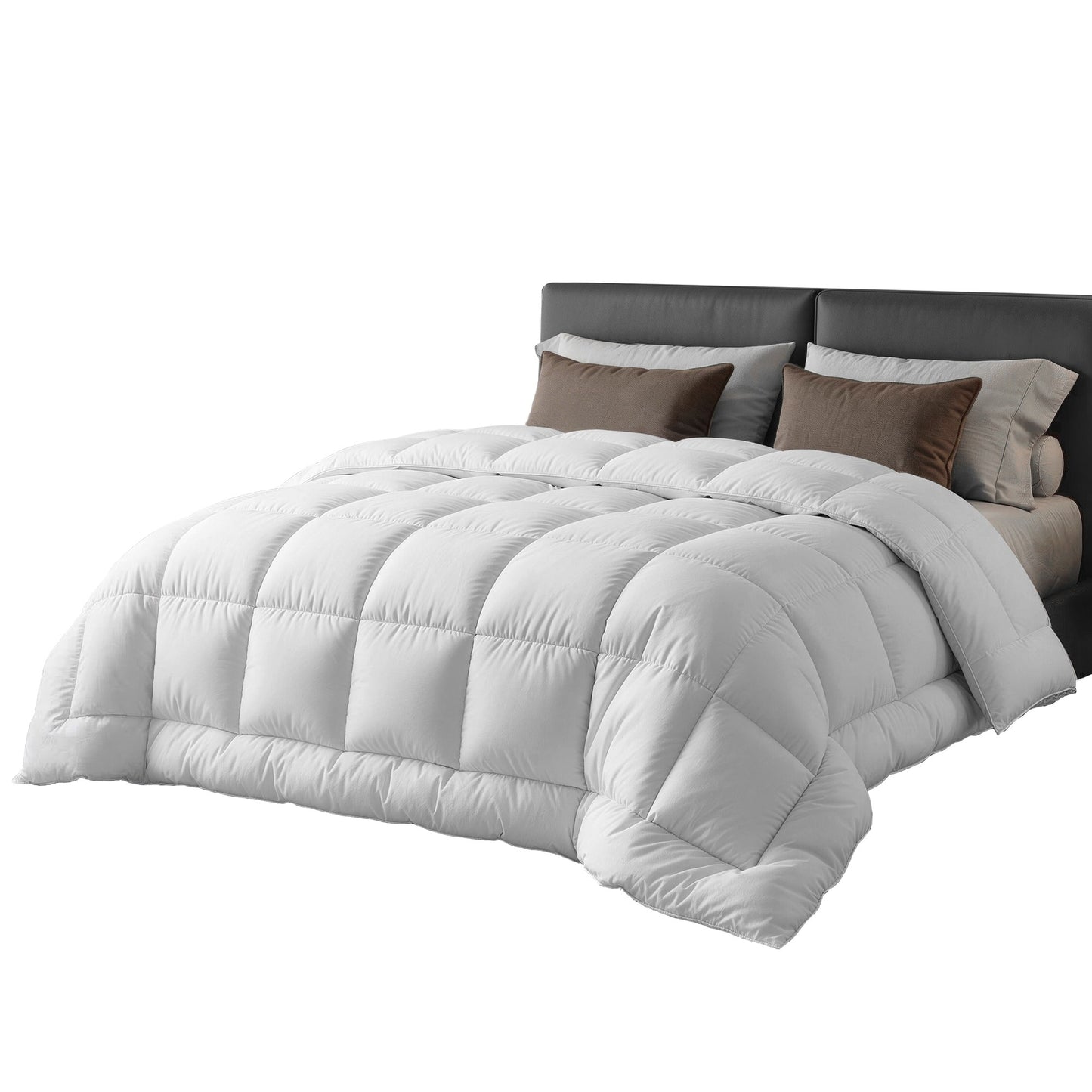 Giselle Bedding Wool Quilt 800GSM Extra Thick Double Winter Doona Baffle Box Construction 100% Wool Filling