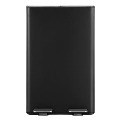 Cefito Pedal Bins Rubbish Bin Dual Compartment Waste Recycle Dustbins 60L Black