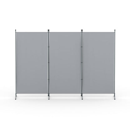 Artiss 3 Panel Room Divider Set of 2 Folding Privacy Screen Fabric Room Separator Partition Grey