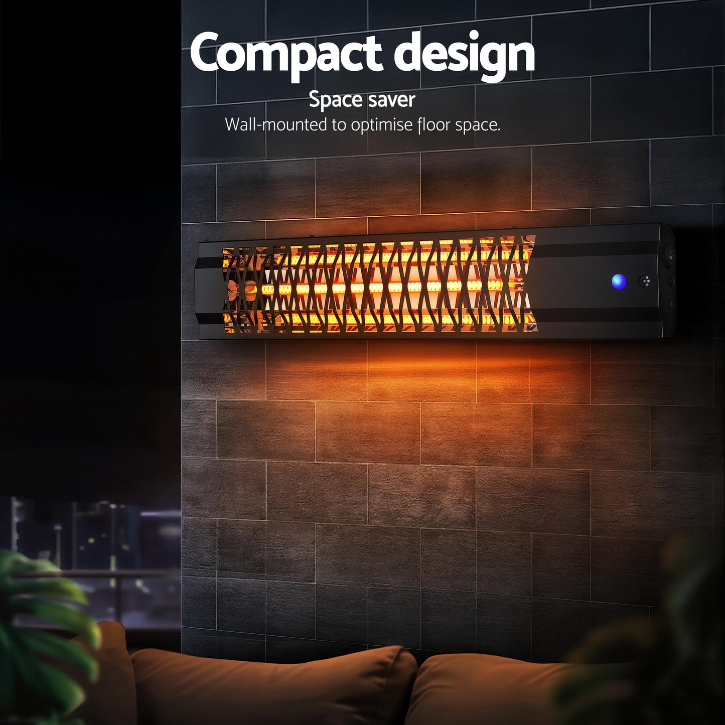 Devanti Electric Strip Heater Radiant Heaters 2000W