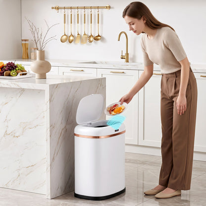 Devanti 38L Motion Sensor Bin Rubbish Automatic White
