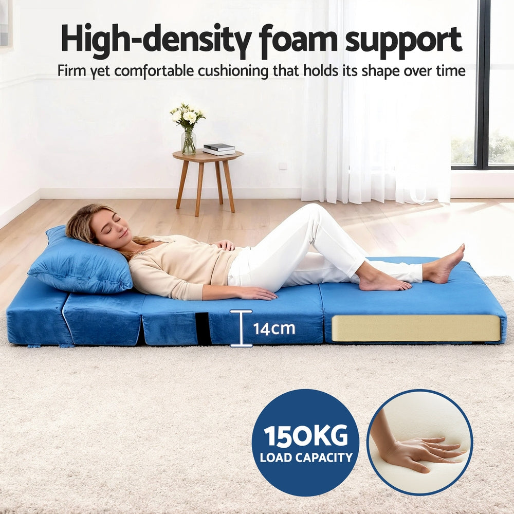 Artiss Convertible Folding Sofa Bed Armless Lounger Foam Floor Sofas Futons Couches