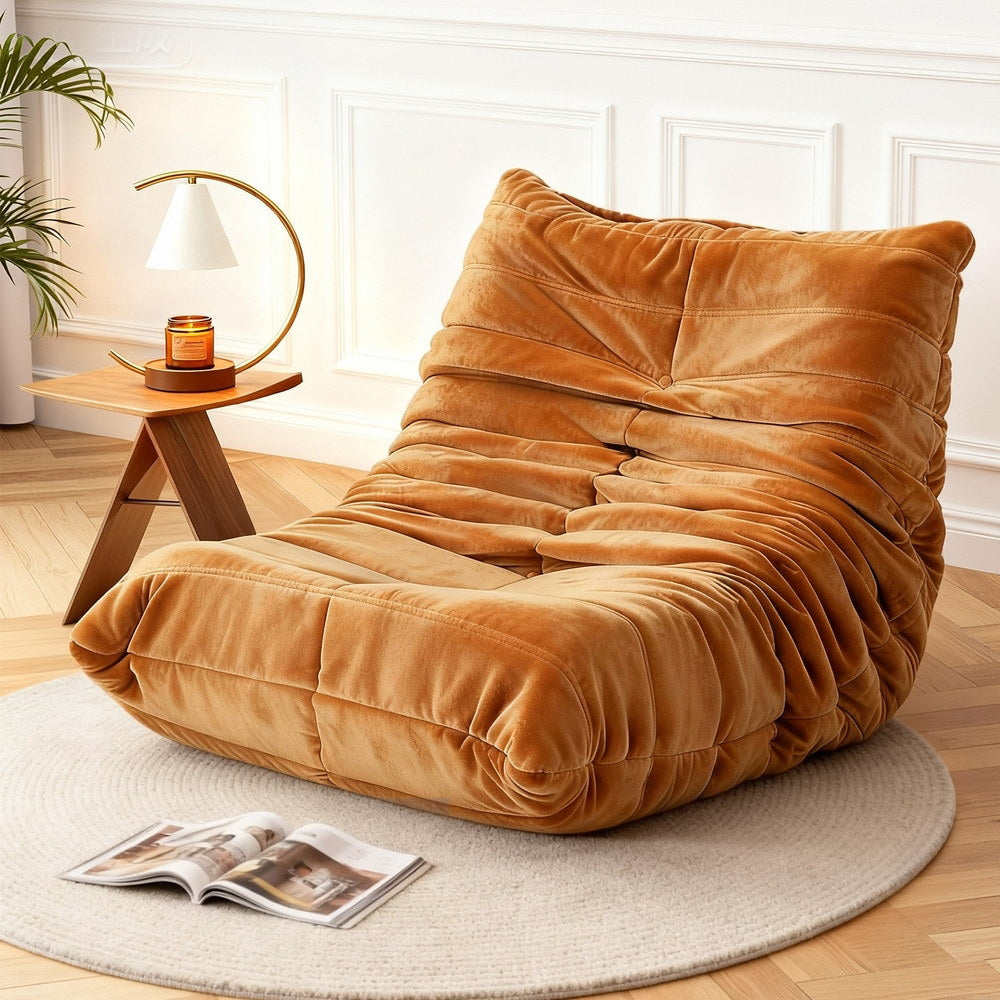 Artiss Lazy Sofa Accent Chair Floor Couch Leisure Lounge Foam Pouffe Recliner