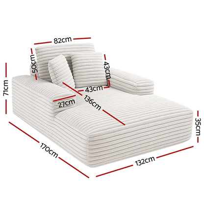 Artiss Sofa Bed Lounge Chair Recliner Couch Reading Chairs Sleeper Cloud Sofas Faux Fur Fabric