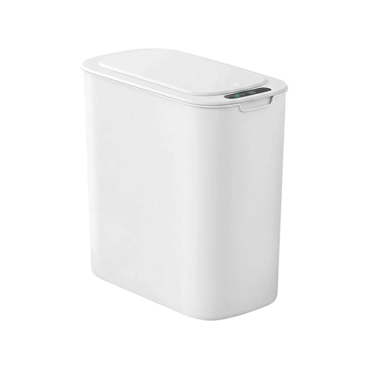 Devanti Automatic Trash Bin with Lid 11L Motion Sensor Kitchen Bin Touchless Garbage Can Modern White Plastic Slim Rubbish Bin with Liner Holder for Kitchen, Home, Office