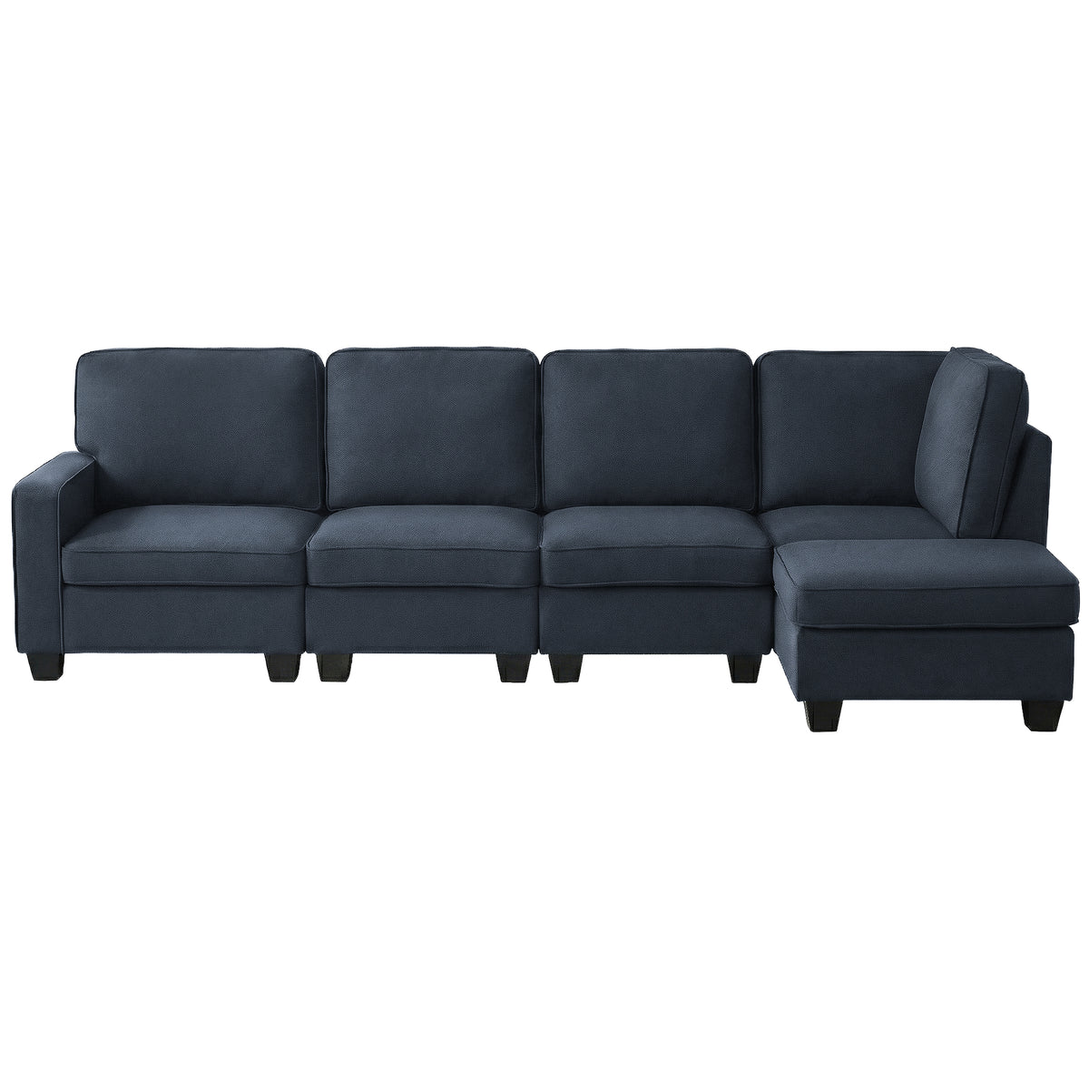 Artiss Modular Sofa Chaise Set 5-seater Dark Grey