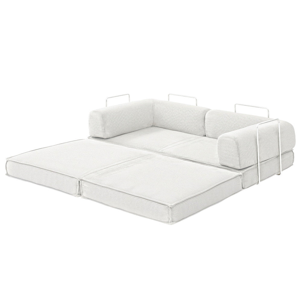 Artiss Convertible Folding Sofa Bed Beign
