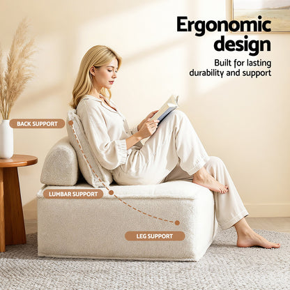 Artiss Floor Sofa Lounge Chair with Pillow