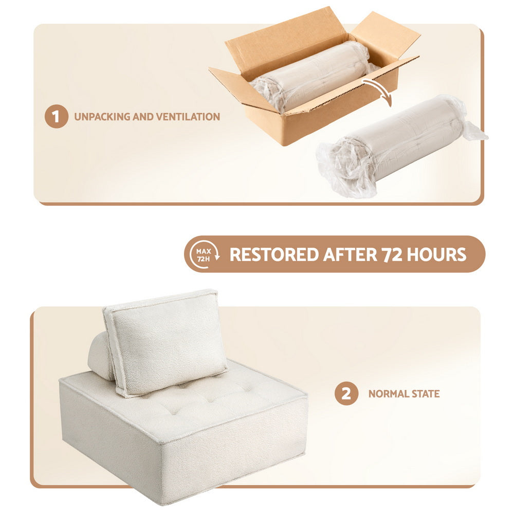 Artiss Floor Sofa Lounge Chair 5 Seater with Pillow