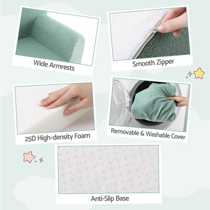 Artiss Sofa Foam Couch with Carry Handle Mint Green