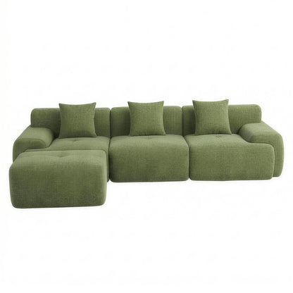 Artiss 300cm Modular Sofa Bed Comfort L-Shaped Sectional Boneless Couch Green