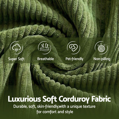 Artiss 300cm Modular Sofa Bed Comfort L-Shaped Sectional Boneless Couch Green
