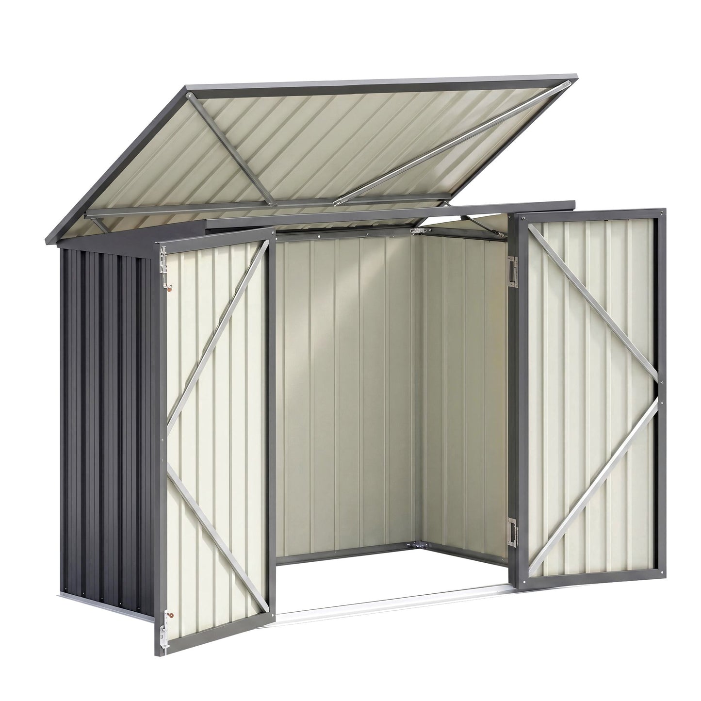 Giantz Garden Shed Wheelie Bin Storage Enclosure Outdoor Lockable Steel Cabinet