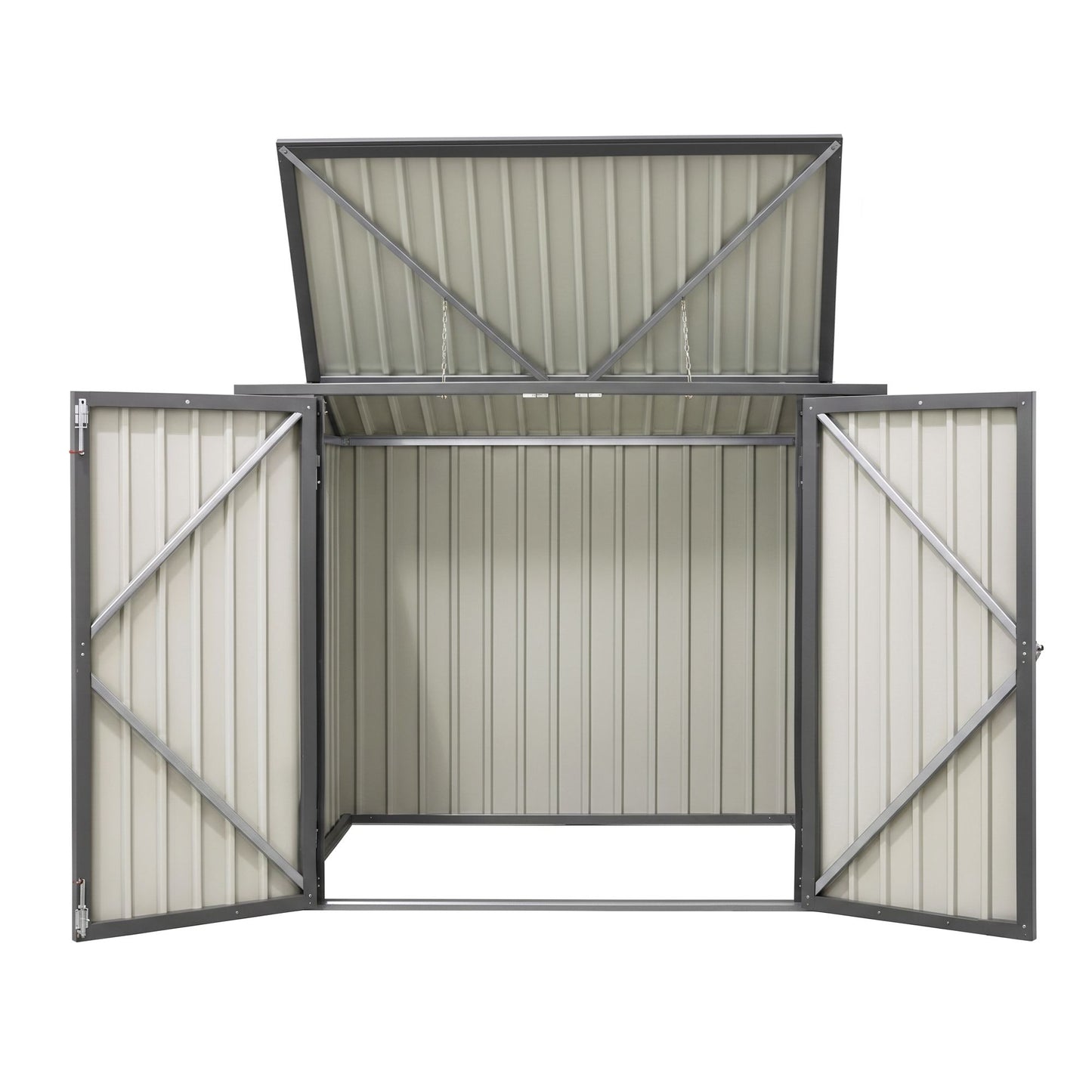 Giantz Garden Shed Wheelie Bin Storage Enclosure Outdoor Lockable Steel Cabinet