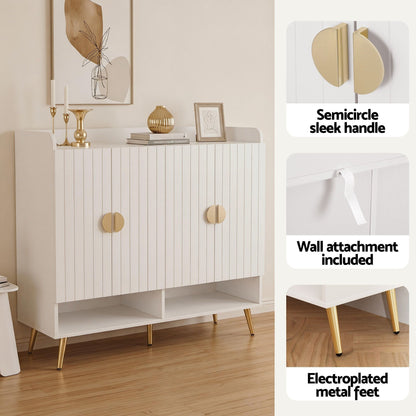 Artiss Shoe Rack Cabinet & Clothes Rack Set Storage Shelf White Pine