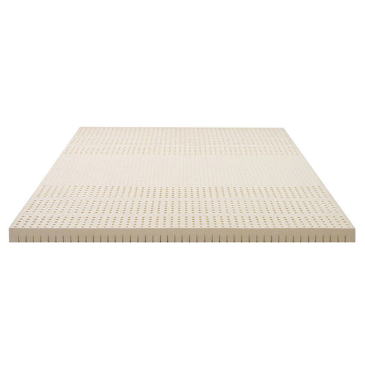 Giselle Bedding Latex Mattress Topper, 7.5cm Thick 7-Zone Pressure Relief Bed Pad with Washable Cover, Cooling Breathable Mat for Side Sleepers & Back Pain, Beige Double