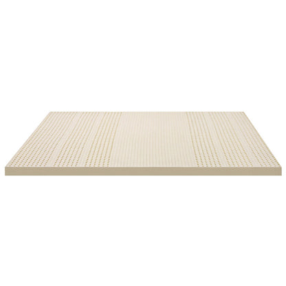 Giselle Bedding Latex Mattress Topper, 7.5cm Thick 7-Zone Pressure Relief Bed Pad with Washable Cover, Cooling Breathable Mat for Side Sleepers & Back Pain, Beige Double