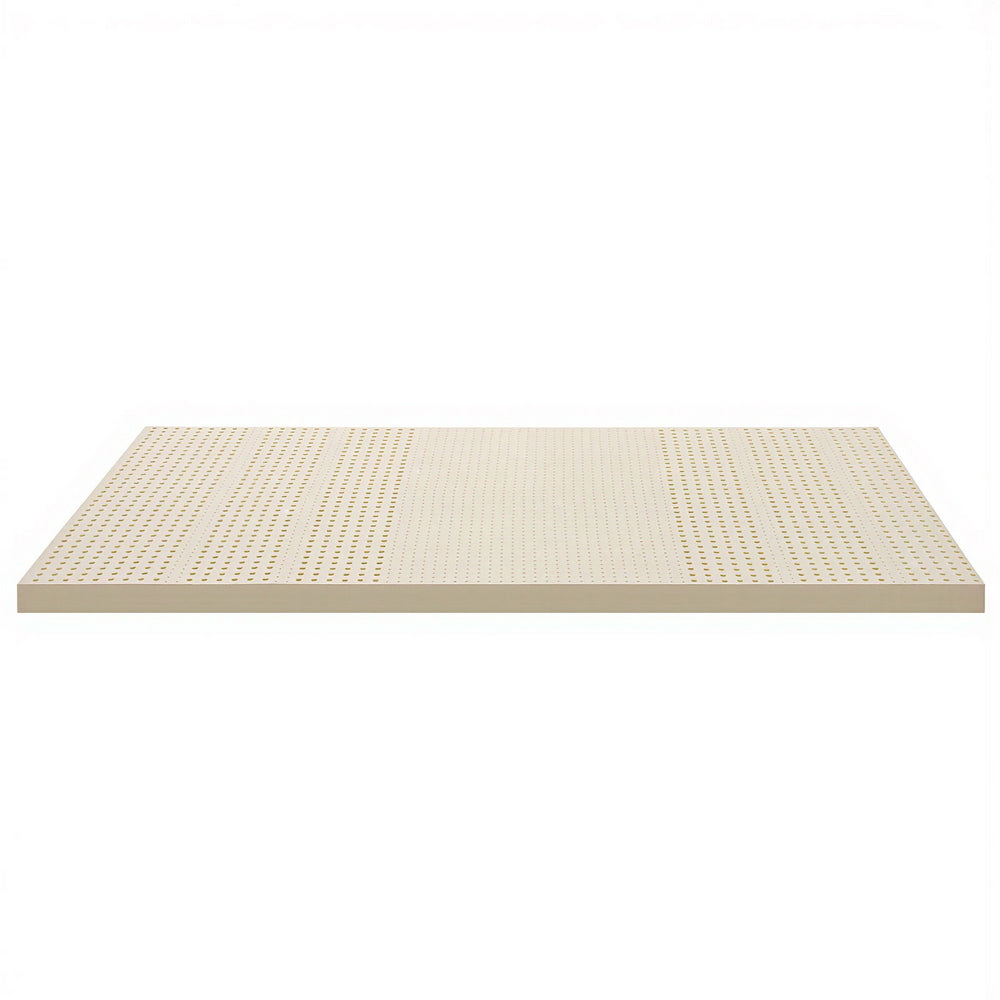 Giselle Bedding Latex Mattress Topper, 7.5cm Thick 7-Zone Pressure Relief Bed Pad with Washable Cover, Cooling Breathable Mat for Side Sleepers & Back Pain, Beige King Single
