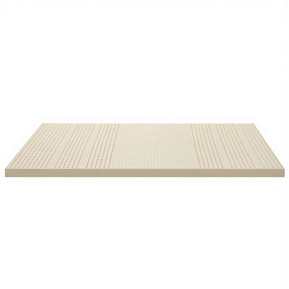 Giselle Bedding Latex Mattress Topper, 7.5cm Thick 7-Zone Pressure Relief Bed Pad with Washable Cover, Cooling Breathable Mat for Side Sleepers & Back Pain, Beige King Single