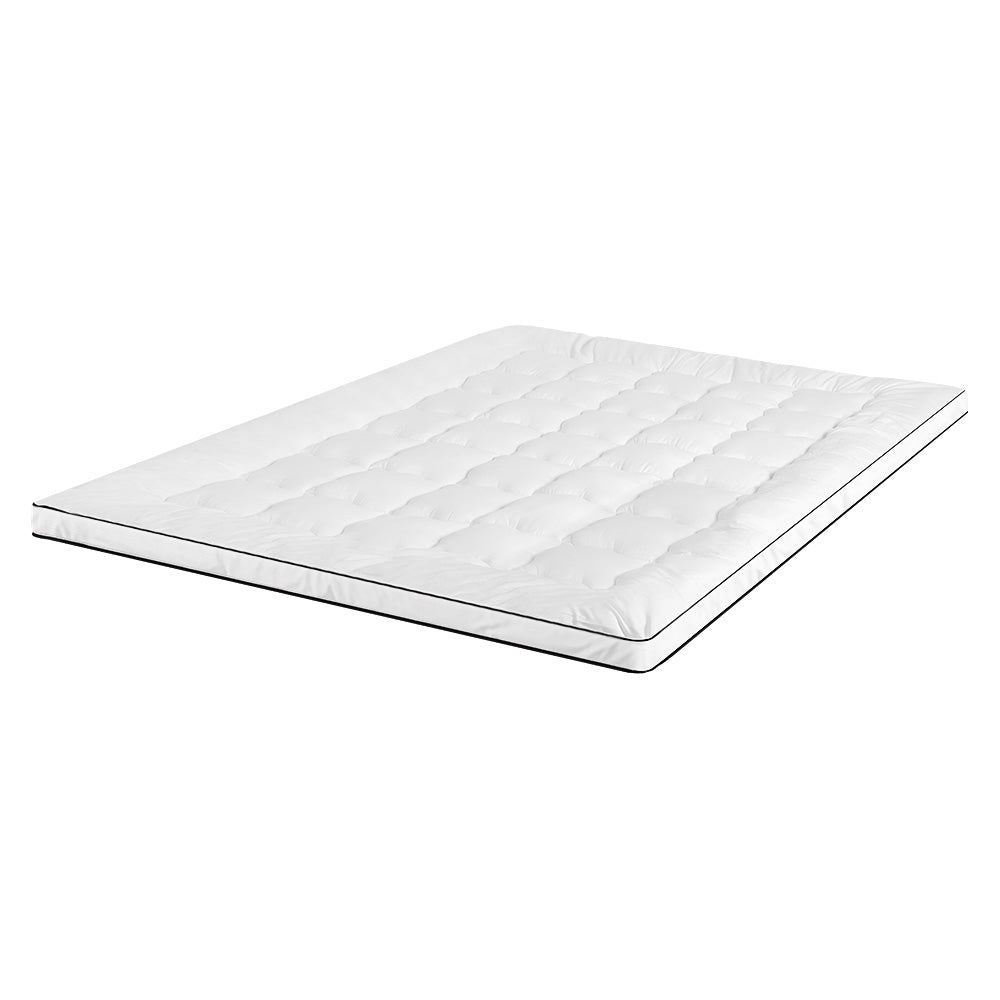 Giselle Bedding Pillowtop Mattress Topper 5cm Thick Mattress Pad for Back Pain Relief & Old Beds Machine Washable 500GSM Breathable Protector Single