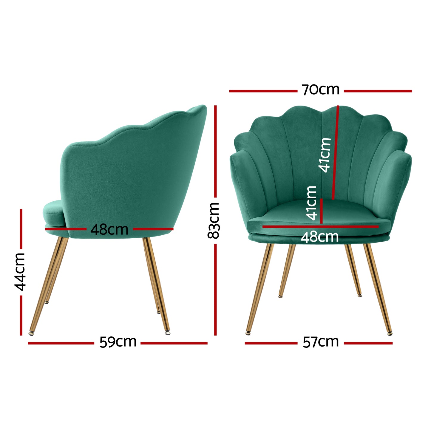 Artiss Armchair Velvet Green Callista