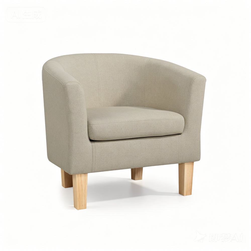 Artiss Armchair Tub Chair Beige Abby