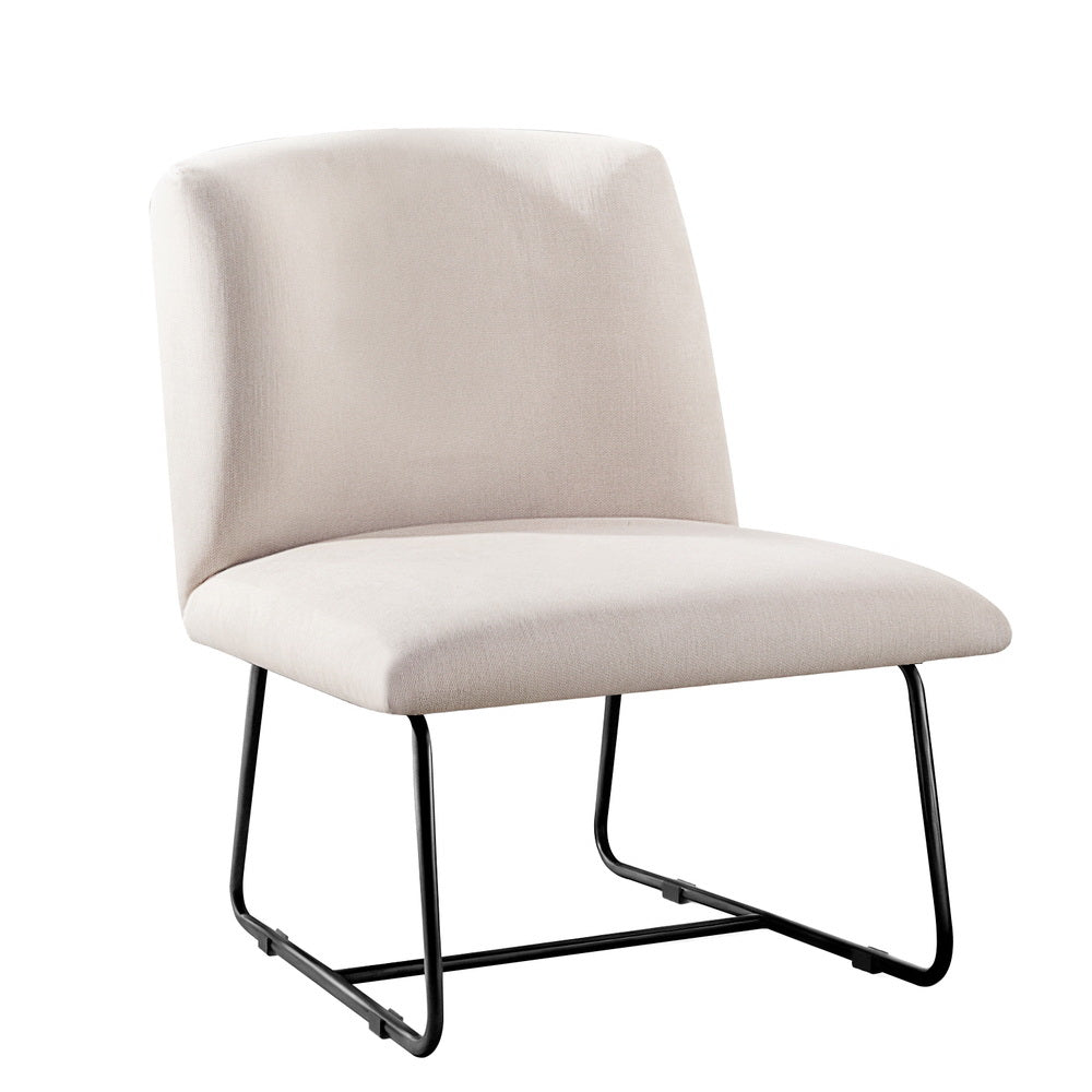 Artiss Accent Chair Armchair Cross Leg Beige