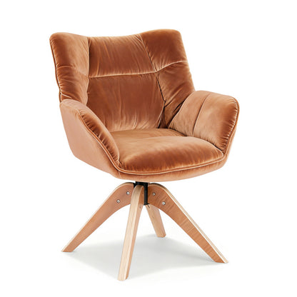 Artiss Swivel Chair Armchair Nursing Velvet Brown