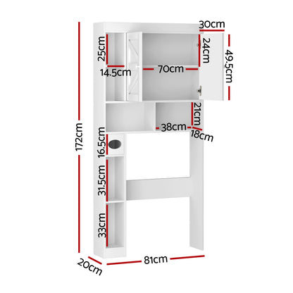 Artiss Bathroom Storage Cabinet Over The Toilet Organiser Laundry Shelf Holder
