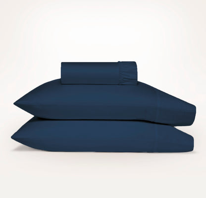 Ddecor Home 1500 Thread count Premium Cotton Blend Indigo Queen Combo Set by Ddecor Home