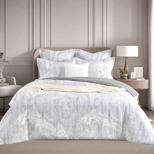 Grove Charcoal Jacquard European Pillowcase by Renee Taylor