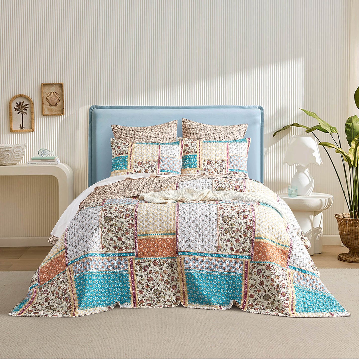 Amber Quilted Reversible Single/Double Coverlet Set by Renee Taylor