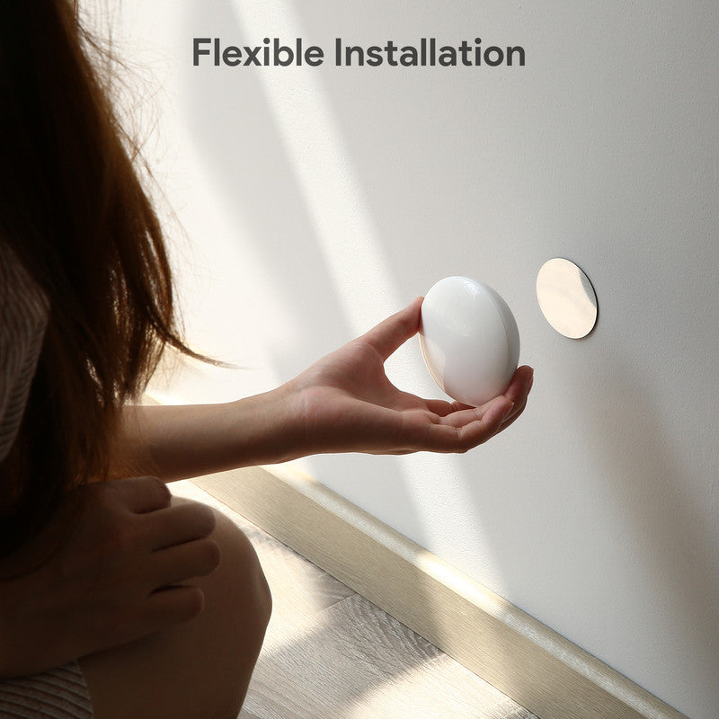 （Pack of 2）LED Motion Sensor Night Light Indoor, Cordless Battery Powered,Stick-on Warm White Light with Built-in Infrared Motion Detection, Sensor Light for Hallway,Bedroom