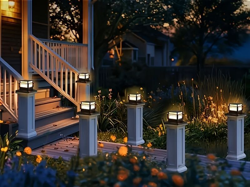 solar post cap lights, outdoor LED lights, nickel batteries, IPX4 water resistant, garden lighting, porch lighting, patio lighting, staircase lighting, Australian outdoor decor, eco-friendly garden lights, automatic dusk to dawn, fence post lights, solar