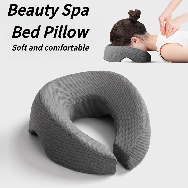 BLUE Soft O-shaped/U-shaped Face Pillow for Beauty Salons/Spa Massage, Ergonomic Face Pillow, Multi-functional Suitable for Adult Facial Care and Relaxation, Multi-functional Neck and Face Support Comfort Face Pillow