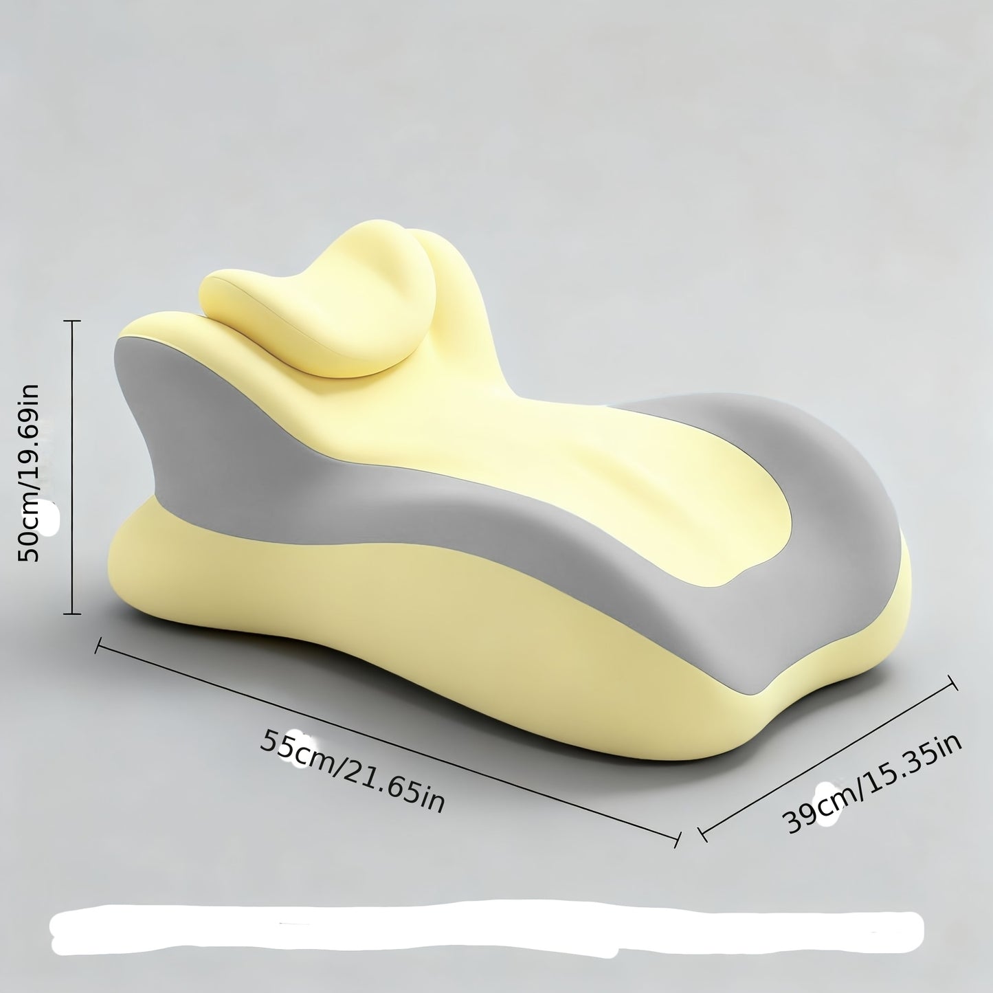 Bed Stomach-Sleep Pillow - Multi-functional Prone Position Pillow for Stomach Sleeping, Phone Use, Reading, Couples Fun Play, Intimacy Aid for Couples, Bed Hip Elevation Tool, Pā Pā Pillow（YELLOW）