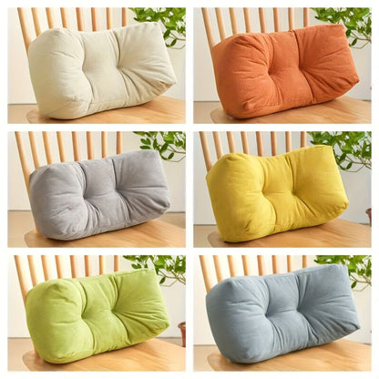 sunset orange**Cloud-Touch Chenille Multi-Function Lumbar Pillow: Supports Long-Hour Sitting, Removable & Washable Design, Gently Releases Pressure Every Day Like a Cloud**