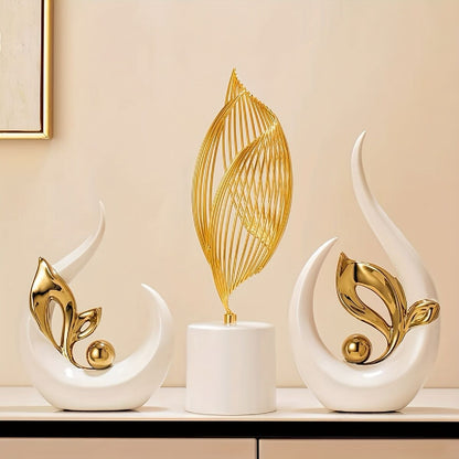 Platinum Ceramic "New Life" Sculpture: Symbolizing growth through the form of a sprouting seed, inspiring upward progress step by step.
