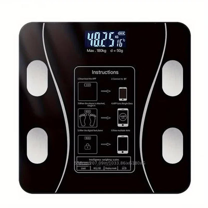 Smart Electronic Scale | UAEUUI Body Fat Scale, Bathroom Scale, Small Household Scale, with LCD Digital Display, Wireless, Battery Powered