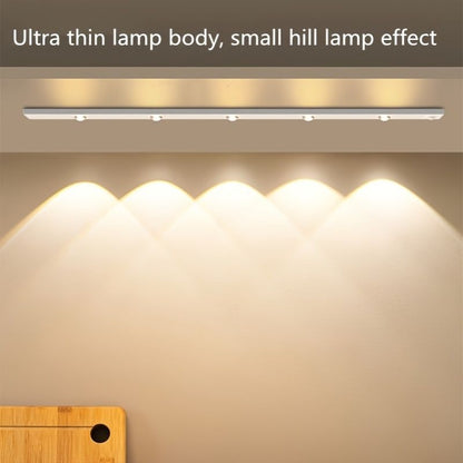 LED Strip Light Motion Sensor Light Rechargeable Light Magnetic Strip Light USB - White - Size 40CM