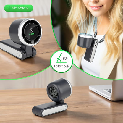 Portable Fan Handheld Fan Cooling Fan Multiple Speed Fan Lightweight Fan Long - White - Size 01