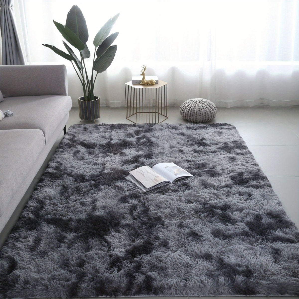 1 piece 200 * 160cm, soft plush carpet, non-slip plush fluffy carpet, tie-dye living room carpet, suitable for dormitory home decoration, pet-friendly bedroom living room carpet, home decoration, room decoration