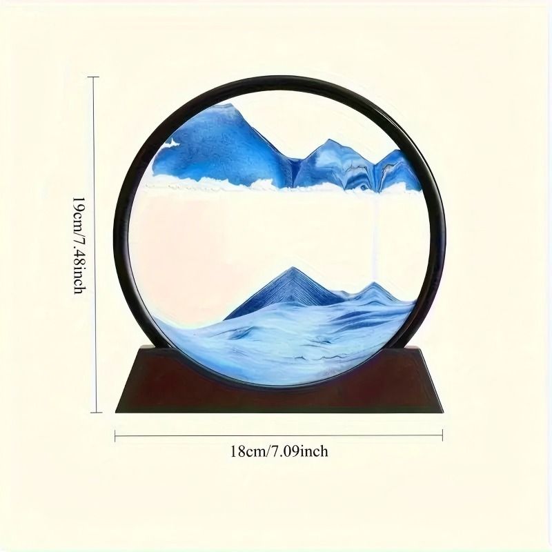 Flowing Sand Art: Adjustable Speed, New Scenery with Every Turn, Calming and Pleasing to the Eye(BLACK)