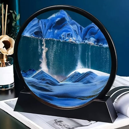 Flowing Sand Art: Adjustable Speed, New Scenery with Every Turn, Calming and Pleasing to the Eye(PURPLE)