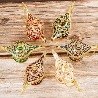 6-Piece Magic Genie Lamp Set, Perfect for Wedding Parties, Home Decor, and Themed Displays (Red)