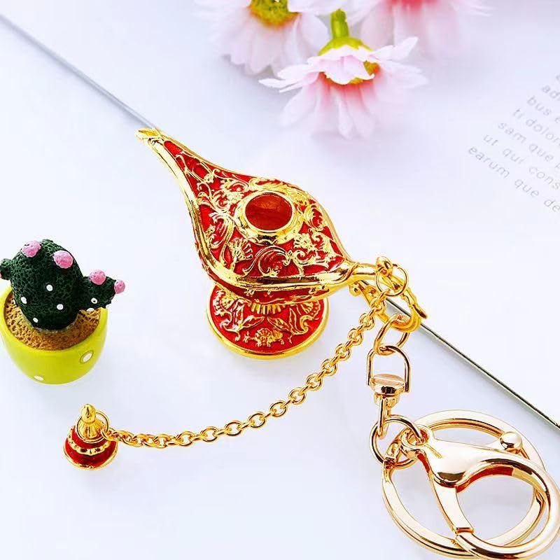 6-Piece Magic Genie Lamp Set, Perfect for Wedding Parties, Home Decor, and Themed Displays (Red)