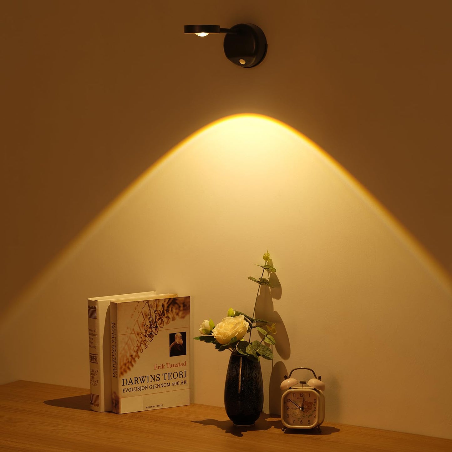 3-Pack Rechargeable LED Wall Spotlight for Art – Wireless Motion Sensor Picture Light with Remote, 3 Color Temperatures, Dimmable & Adjustable Head, No Wiring Needed (White)