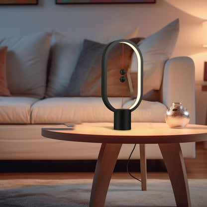 Black Magnetic Balance LED Table Lamp: USB-Powered, Dimmable Eye-Care Light with Award-Winning Design for Australian Homes & Offices