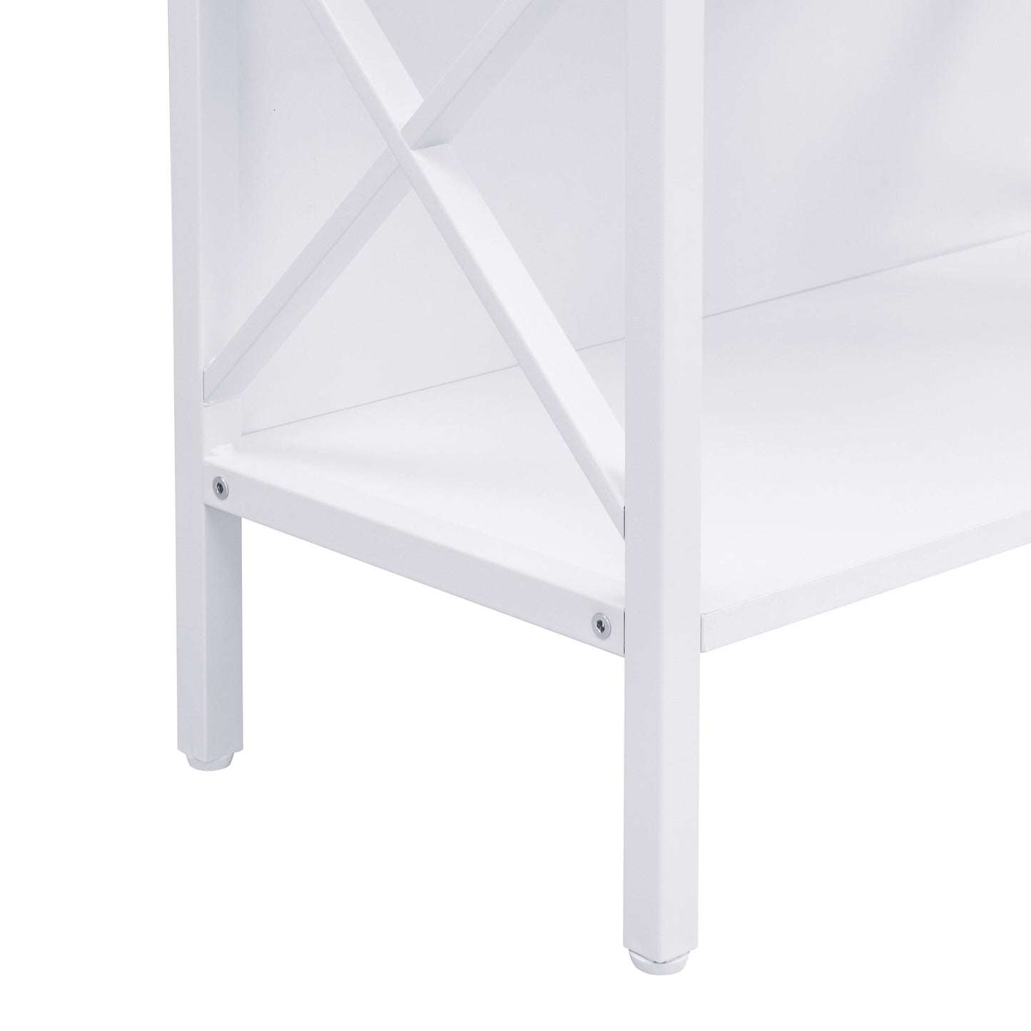 6 Tier Tall Bookshelf, White